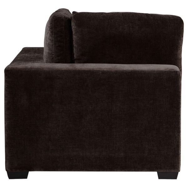 Lahe Modular Corner Sofa Chair, Modern Tapered Legs, Soft Brown Fabric By Casagear Home For Cheap - Image 3