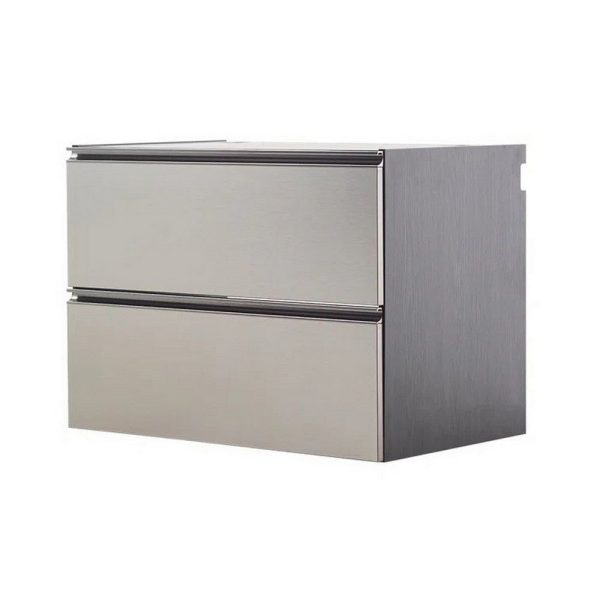Osy Wall Mounted Garage Utility Cabinet, 2 Sliding Drawers, Gray, Chrome By Casagear Home on Sale - Image 2