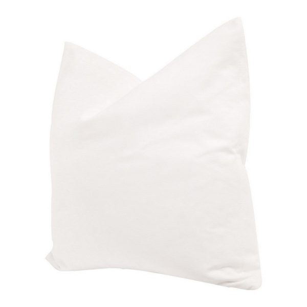 22 Inch Set of 2 Accent Throw Pillows, Down, Soft Performance Fabric, White By Casagear Home Sale