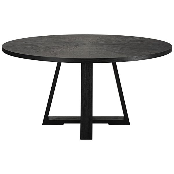 Uttermost Gidran Round Black Dining Table By Casagear Home Sale - Image 5
