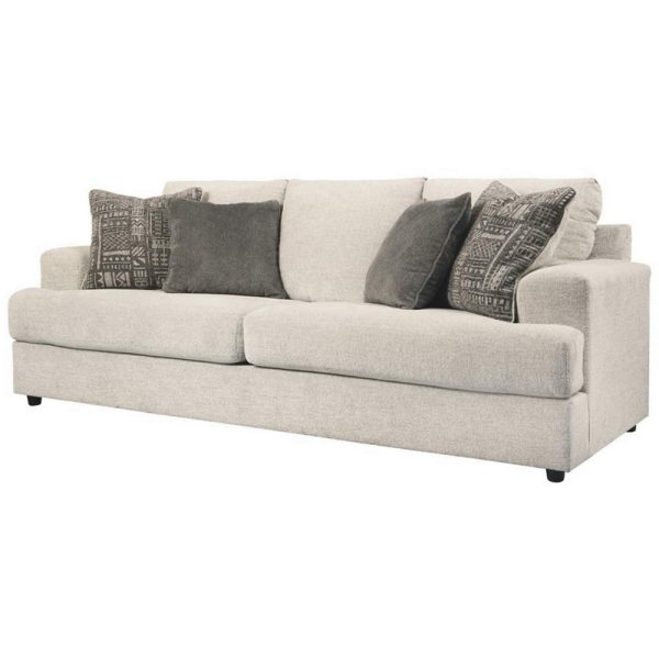 Ashley Tren 96  Queen Sleeper Sofa, 4 Pillows, Beige Polyester Online Sale - Image 3