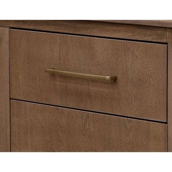 Okai Wide Dresser, 6 Drawers, Metal Handles, Farmhouse Brown Solid Wood By Casagear Home Fashion - Image 4