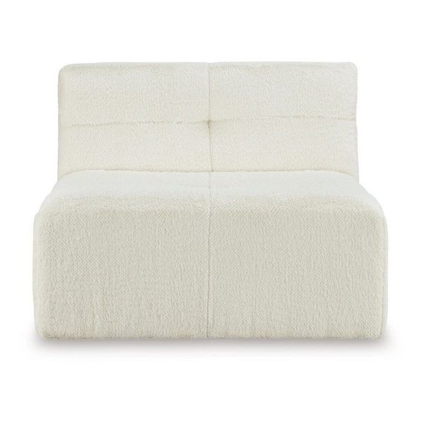 Ashley Accent Chair, Cushioned and Tufted White Polyester Faux Fur Cheap - Image 2